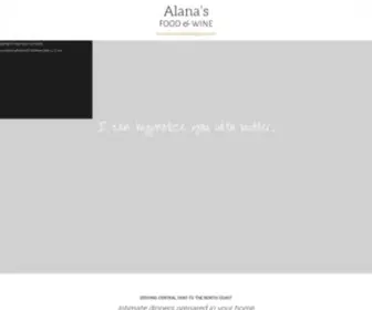 Alanas.com(Alanas Food and Wine) Screenshot