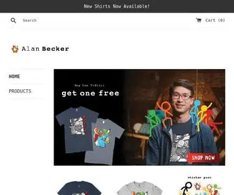 Alanbeckermerch.com(Alan Becker) Screenshot