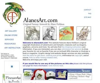 Alanesart.com(Original Fantasy Artwork by Alane Fieldson) Screenshot