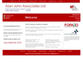 Alanjohn.co.uk(Alan John First Aid) Screenshot
