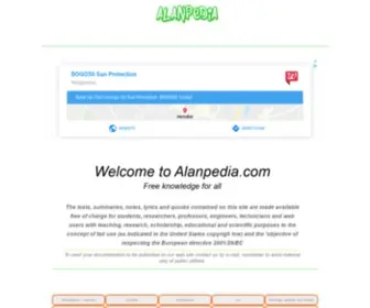 Alanpedia.com(Alanpedia free knowledge for all) Screenshot