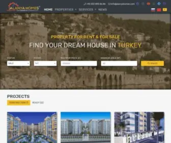 Alanyahomes.com(Apartments in Turkey Antalya Alanya) Screenshot