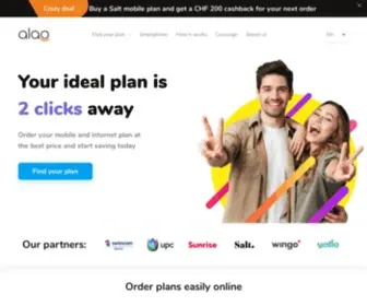 Alao.ch(Mobile plans and Internet at home) Screenshot