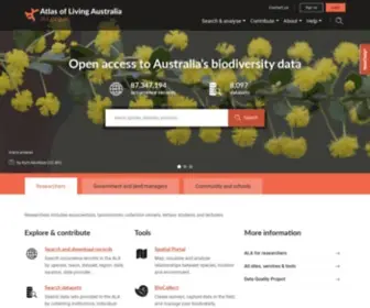 Ala.org.au(Atlas of Living Australia) Screenshot