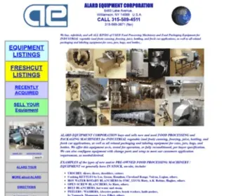 Alard-Equipment.com(Used Food Processing and Packaging Equipment) Screenshot