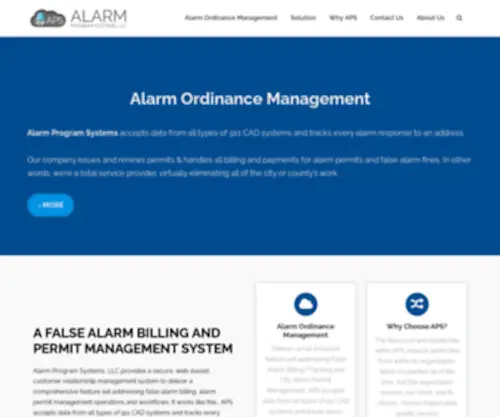 Alarmprogramsystems.com(Alarm Ordinance Management for Municipalities and Counties) Screenshot