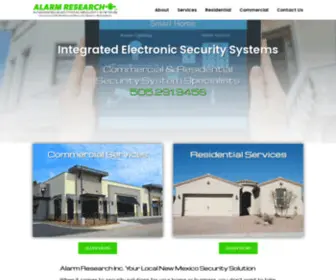 Alarmresearch.com(Personalized Security Solutions) Screenshot