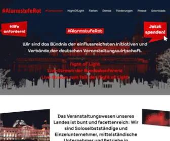 Alarmstuferot.org(#AlarmstufeRot für die Veranstaltungswirtschaft) Screenshot