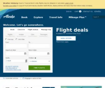 Alaskaair.com(Official website for alaska airlines the premier airline of the west coast) Screenshot