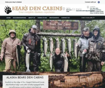 Alaskabearsdencabins.com(Alaska Bears Den Cabins in Cordova) Screenshot