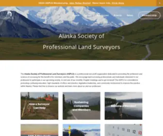 Alaskapls.org(The Alaska Society of Professional Land Surveyors (ASPLS)) Screenshot