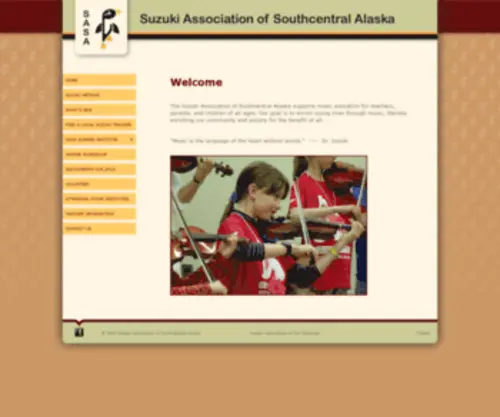 Alaskasuzuki.org(Suzuki Association of Southcentral Alaska) Screenshot