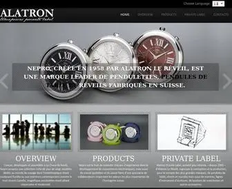 Alatron.ch(Alatron is a swiss company located in la chaux) Screenshot