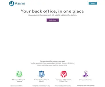 Alaunus.com(Your back office in one place Alaunus Care Solutions) Screenshot