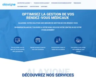 Alaxione.fr(L'expert en Gestion de RDV médical) Screenshot