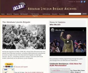 Alba-Valb.org(Abraham Lincoln Brigade) Screenshot