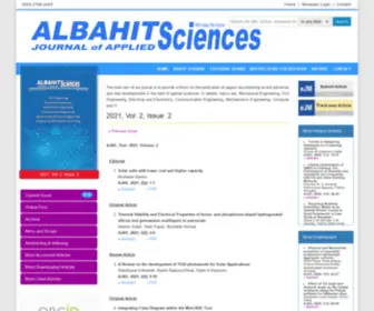 Albahitjas.com(Albahit journal of applied sciences) Screenshot