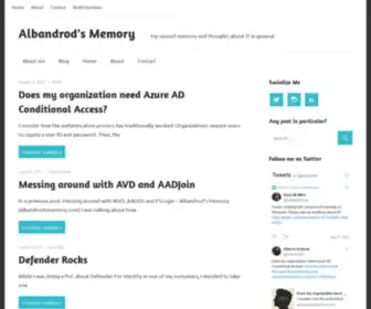 Albandrodsmemory.com(My second memory and thoughts about IT in general) Screenshot