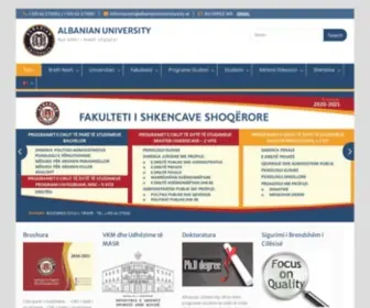Albanianuniversity.al(ALBANIAN UNIVERSITY) Screenshot