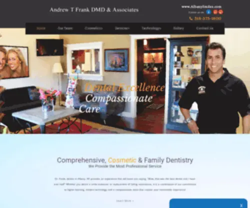 Albanysmiles.com(Dentist in Albany NY by Andrew T Frank DMD & Associates) Screenshot