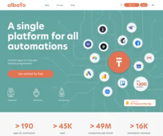 Albato.net(A single service for all integrations) Screenshot