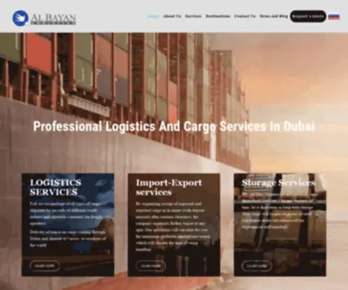 Albayangroup.com(Professional Logistics and Cargo Services In Dubai) Screenshot