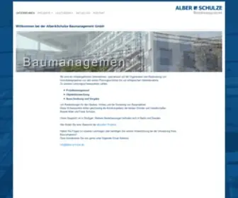 Alber-Schulze.de(Bauprojekte von der Planung bis zur Inbetriebnahme) Screenshot