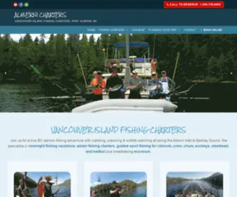 Albernicharters.com(Vancouver Island fishing Charters) Screenshot