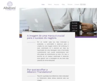 Alberoni.com.br(Alberoni Translations) Screenshot