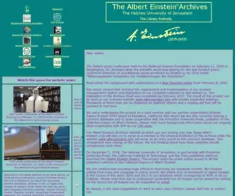 Albert-Einstein.org(The Albert Einstein Archives at The Hebrew University of Jerusalem) Screenshot