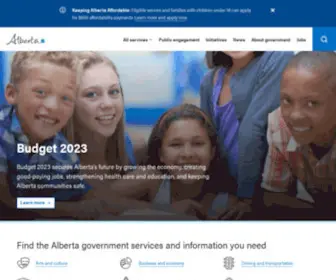 Alberta.ca(Government of Alberta) Screenshot