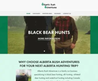 Albertabushadventures.com(Guided Hunts Alberta) Screenshot