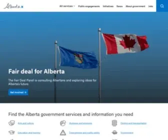 Albertacanada.com(Government of Alberta) Screenshot