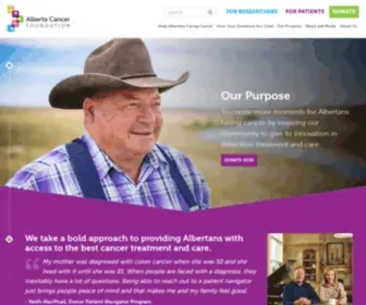 Albertacancer.ca(Alberta Cancer Foundation) Screenshot
