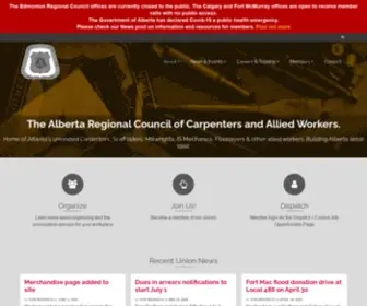 Albertacarpenters.com(Home of Alberta's unionized Carpenters) Screenshot