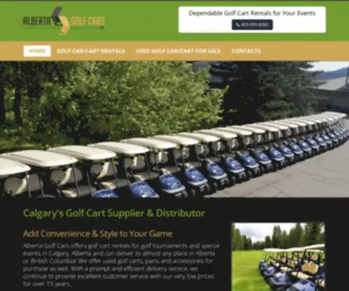 Albertagolfcars.com(Golf Car & Cart Rentals Calgary) Screenshot