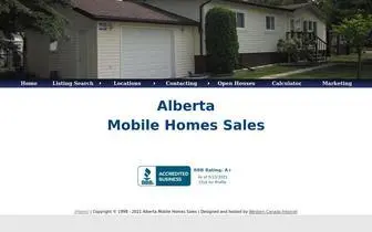 Albertahomes.ab.ca(Edmontons largest reseller of mobile homes and manufactured Homes) Screenshot