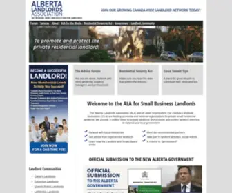 Albertalandlords.ca(Alberta Landlords Association) Screenshot