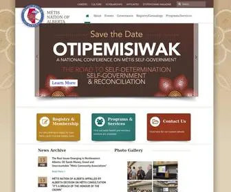 Albertametis.com(Métis) Screenshot