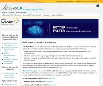 Albertanetcare.ca(Alberta Netcare) Screenshot