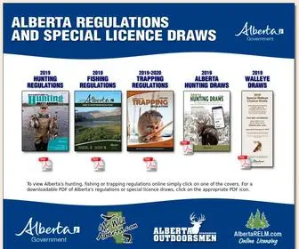 Albertaregulations.ca(Alberta Regulations and Special Licence Draws) Screenshot