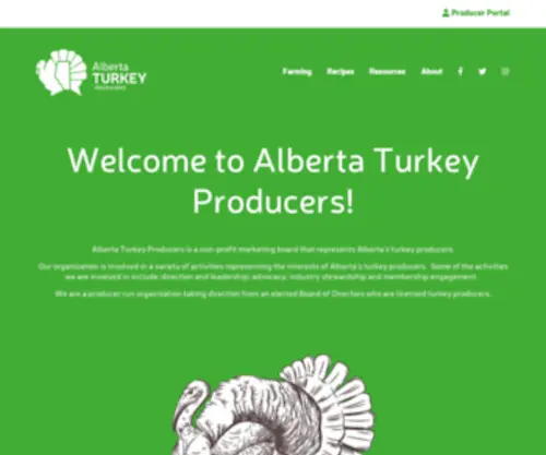 Albertaturkey.com(Alberta Turkey Producers) Screenshot