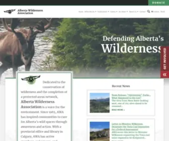 Albertawilderness.ca(The Alberta Wilderness Association) Screenshot