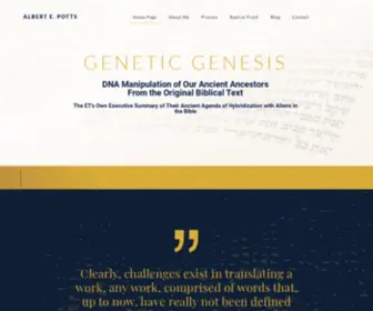 Albertepotts.com(Genetic Genesis Book) Screenshot