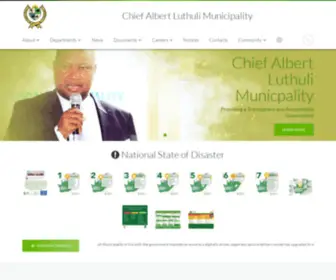 Albertluthuli.gov.za(Home-Chief Albert Luthuli Local Municipality) Screenshot