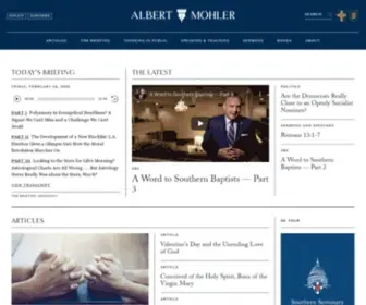 Albertmohler.com(Cultural commentary from a Biblical perspective) Screenshot