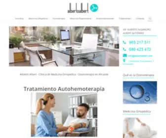 Albertoalbert.com(Clínica especializada en tratar dolores de aparato locomotor) Screenshot