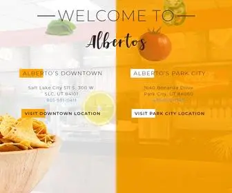 Albertosmex.com(Albertos Mexican Restaurant has two locations) Screenshot