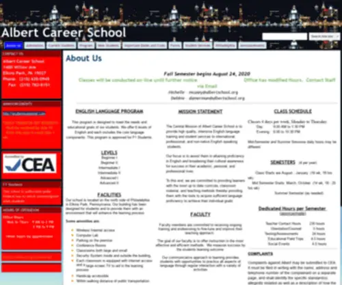 Albertschool.org(Albert Career School) Screenshot