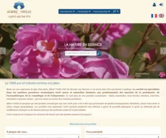 Albertvieille.com(Albert Vieille Producteur de matières premières aromatiques) Screenshot